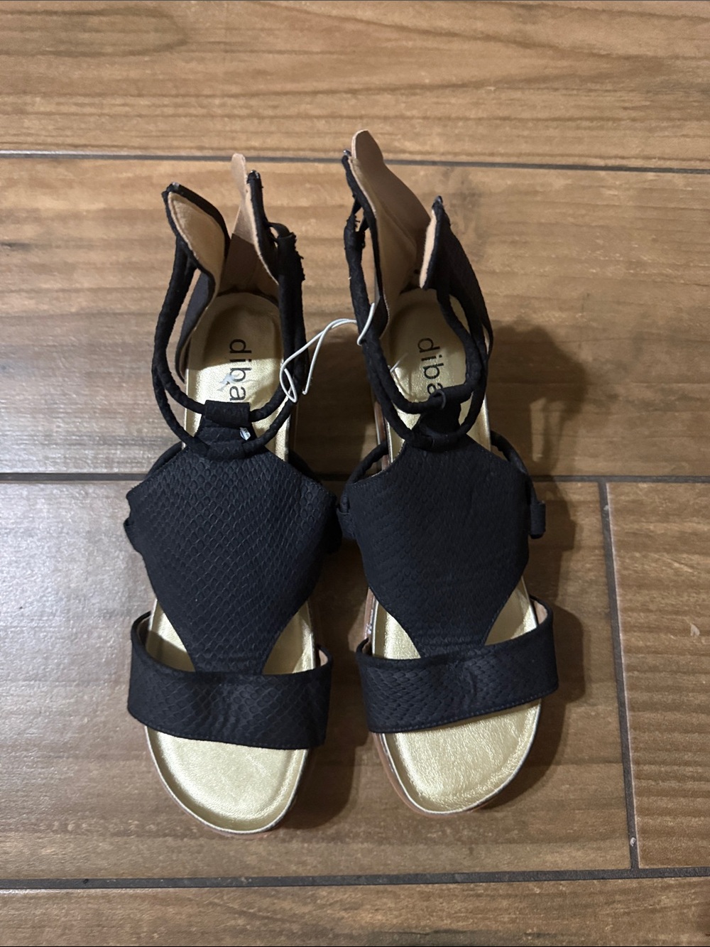 Diba Black Ankle-Strap Sandals